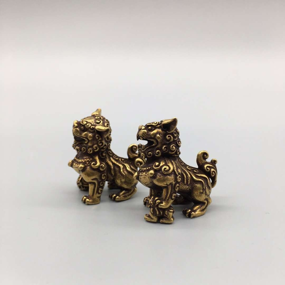 仿古做舊純銅實心招財鎮宅貔貅一對桌面辦公室擺件古玩銅器收藏-細節圖8