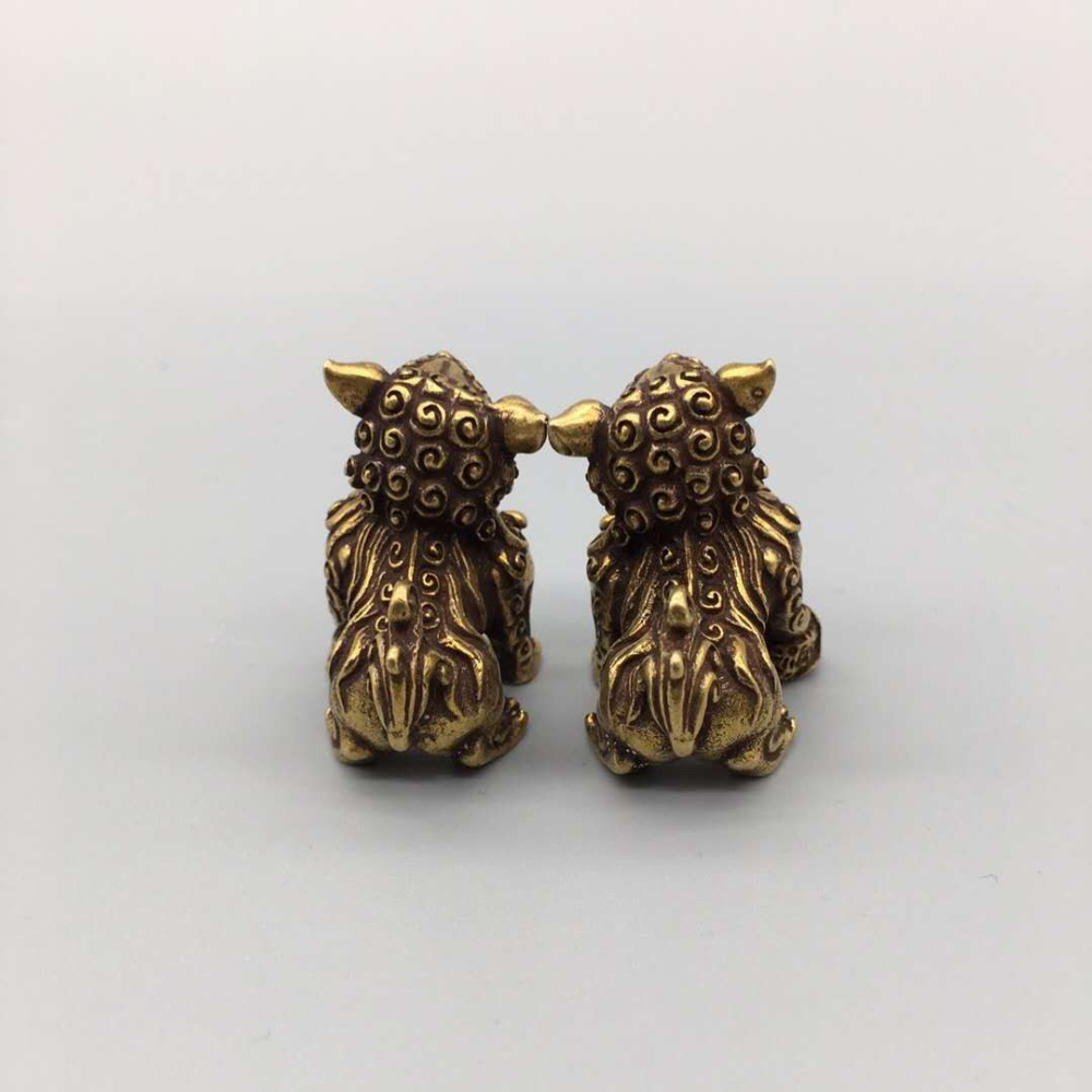 仿古做舊純銅實心招財鎮宅貔貅一對桌面辦公室擺件古玩銅器收藏-細節圖10