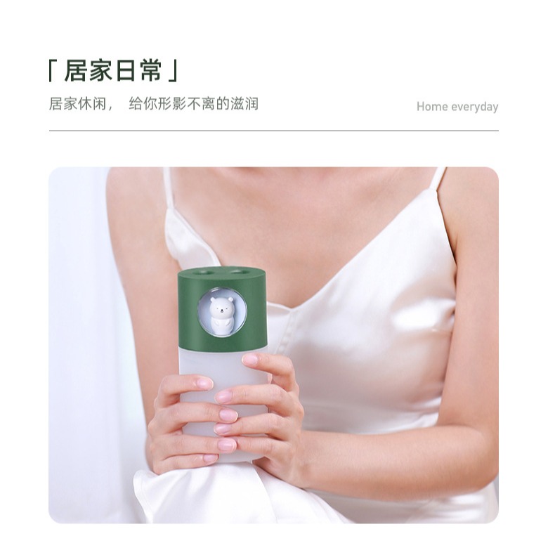 加濕器小型噴霧迷你USB桌面家用臥室靜音創意補水萌寵加濕器辦公室小熊可愛加濕器宿舍夜燈鹿加濕器孕婦嬰兒-細節圖9