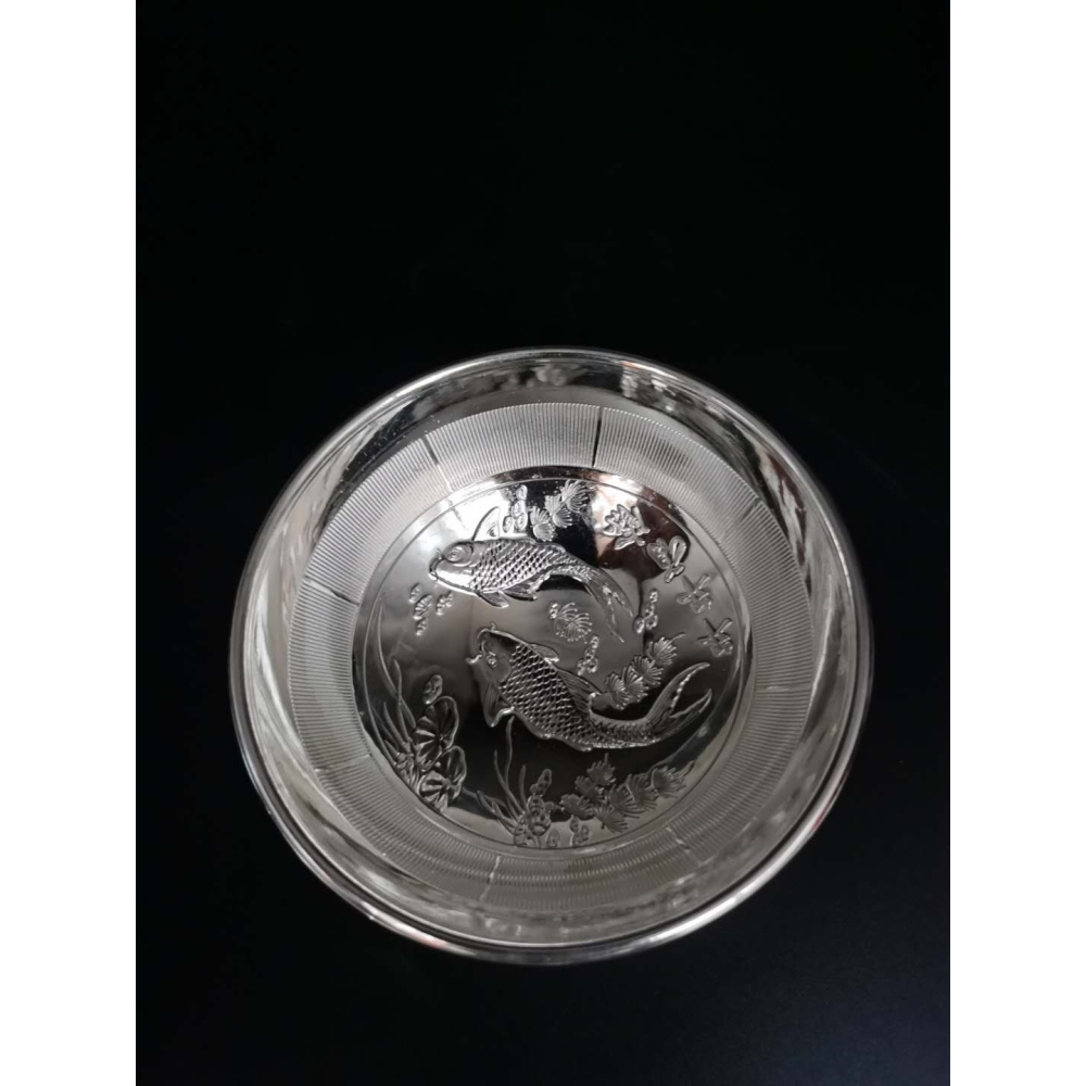 仿古白銅花開富貴碗年年有魚招財碗餐具供碗家居裝飾工藝品擺件-細節圖2