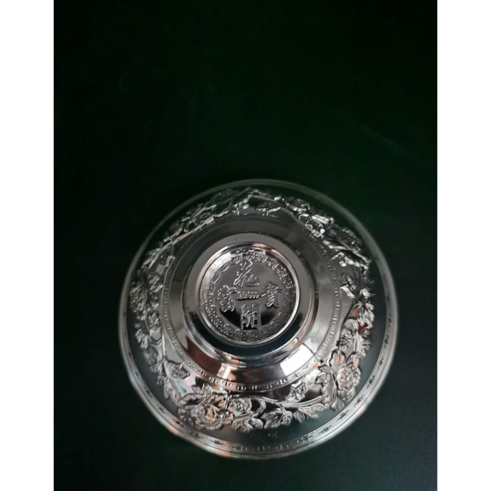 仿古白銅花開富貴碗年年有魚招財碗餐具供碗家居裝飾工藝品擺件-細節圖9