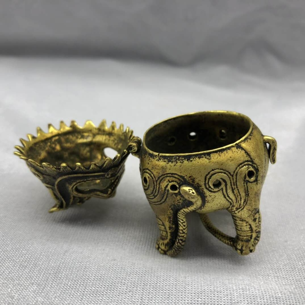 仿古創意貔貅薰香爐獨角神獸香爐車載裝飾小香爐書房茶寵工藝擺件-細節圖5