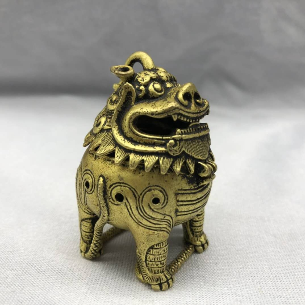 仿古創意貔貅薰香爐獨角神獸香爐車載裝飾小香爐書房茶寵工藝擺件-細節圖8