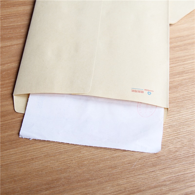 100個a4信封信紙牛皮紙大信封袋發票工資袋5/6/7號郵局標準白色-細節圖2