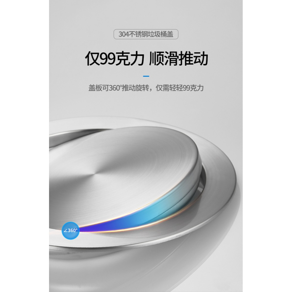 廚房臺面垃圾桶蓋子圓形不銹鋼裝飾搖蓋衛生間嵌入式翻蓋櫥櫃家用-細節圖10