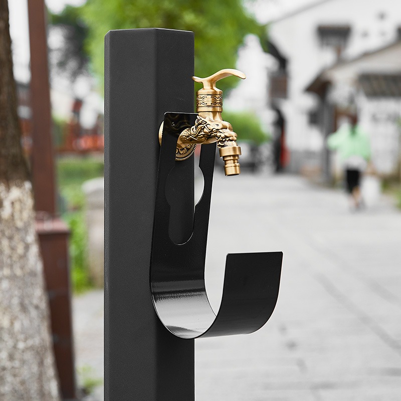 伸縮水管掛環戶外水龍頭掛鉤澆花軟管收納架壁掛式管子掛墻收卷器-細節圖3