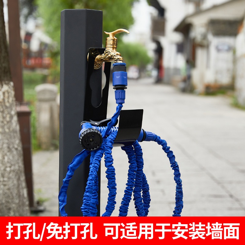 伸縮水管掛環戶外水龍頭掛鉤澆花軟管收納架壁掛式管子掛墻收卷器-細節圖4