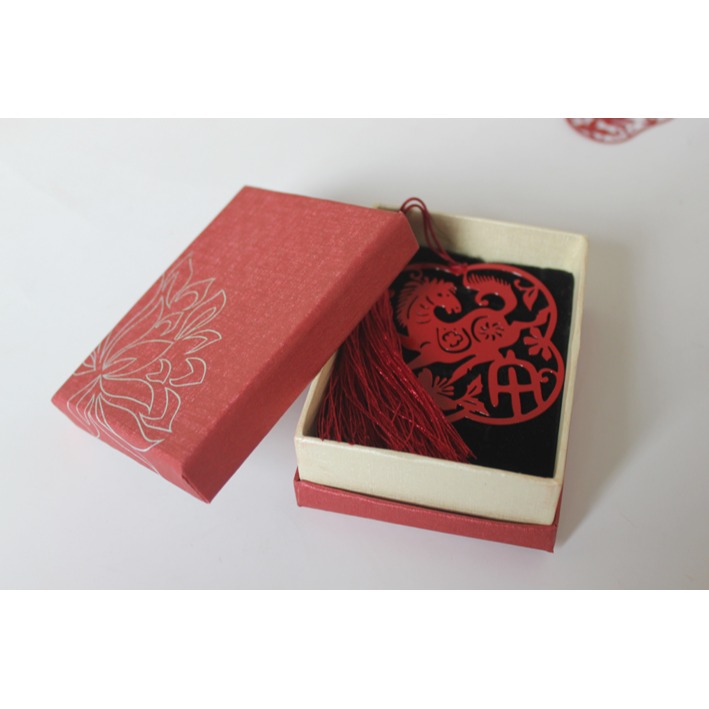 十二生肖屬相金屬書簽中國風流蘇文具外事禮品12生肖不銹鋼-細節圖4