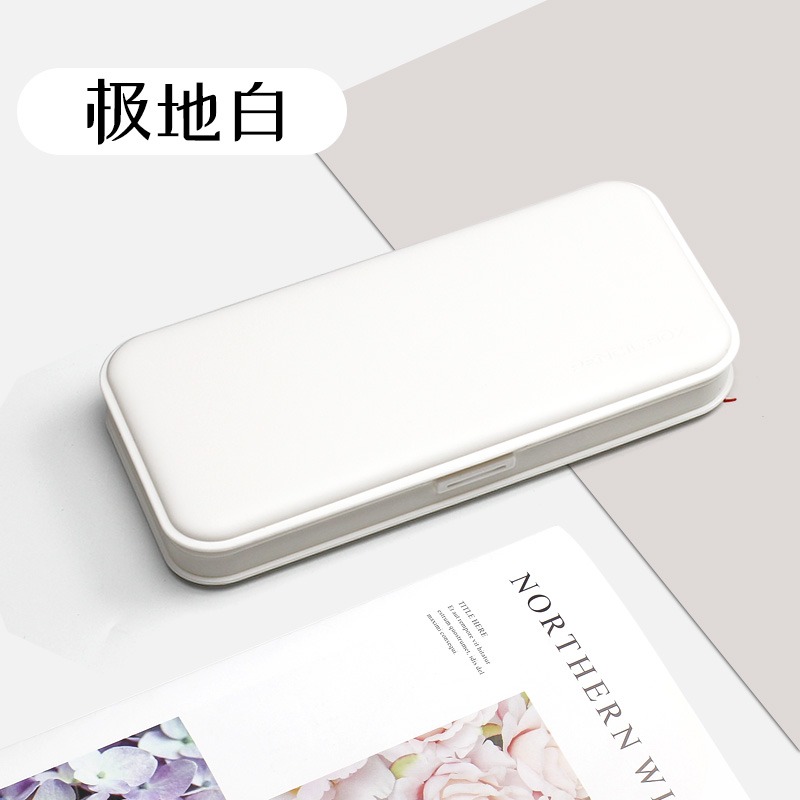 創意簡約日系筆盒磨砂小清新鉛筆盒多功能收納盒可愛小學生文具盒-細節圖6