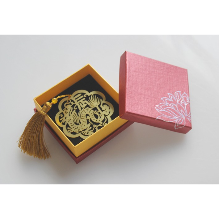 十二生肖黃銅書簽工藝品中國風流蘇龍馬文具外事禮品-細節圖5