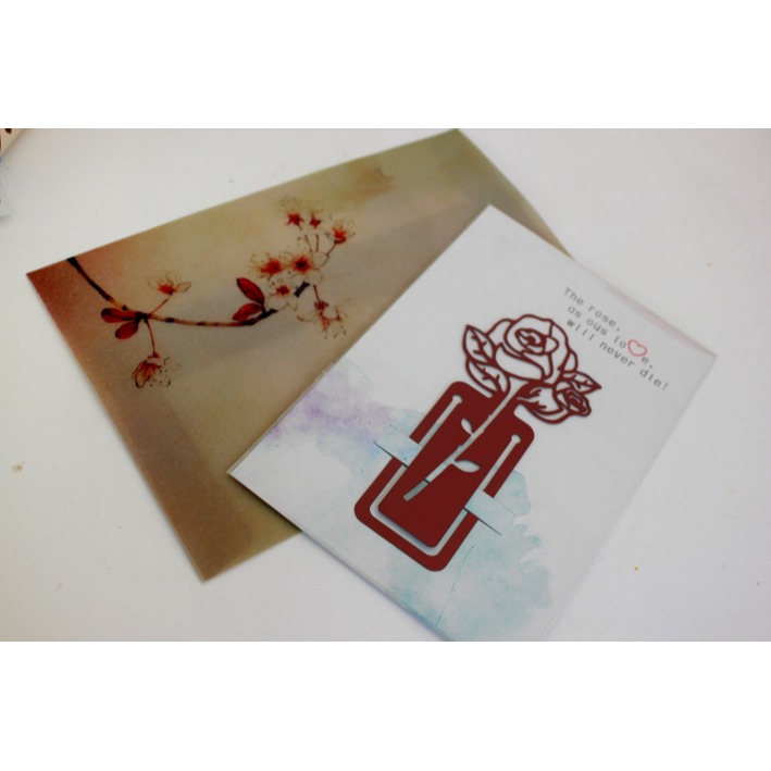 【玫瑰花】精密加厚不銹鋼情人節小王子金屬書簽生日禮品刻字-細節圖2