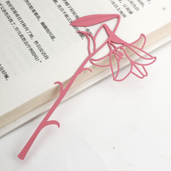 【玫瑰花】精密加厚不銹鋼情人節小王子金屬書簽生日禮品刻字-細節圖6