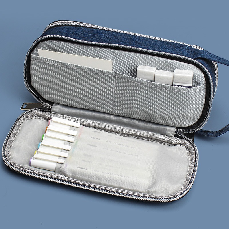 創意多功能手提筆盒初中生簡約INS風鉛筆袋大容量日系清新文具袋-細節圖4