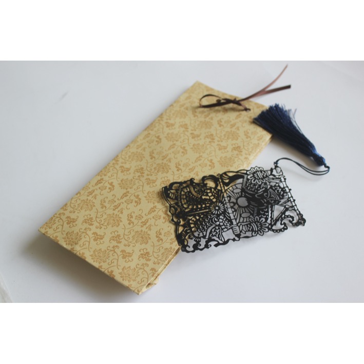 【門神書簽】知識守護者文具禮品中國風古典流蘇鏤空書簽定製-細節圖3