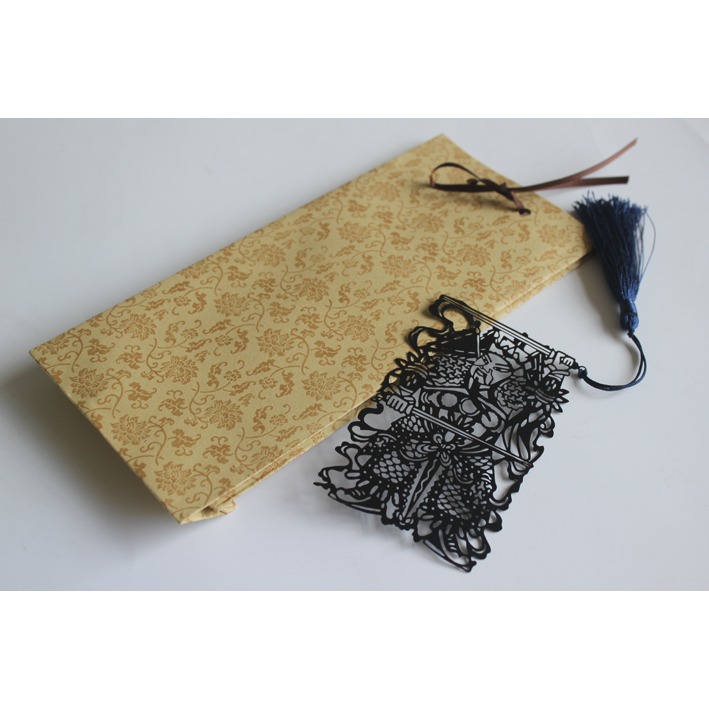 【門神書簽】知識守護者文具禮品中國風古典流蘇鏤空書簽定製-細節圖7