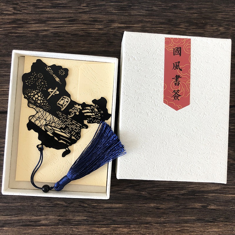 中國夢強國夢金屬書簽中國風國慶節愛國南湖紅船流蘇古典文創禮品-細節圖9