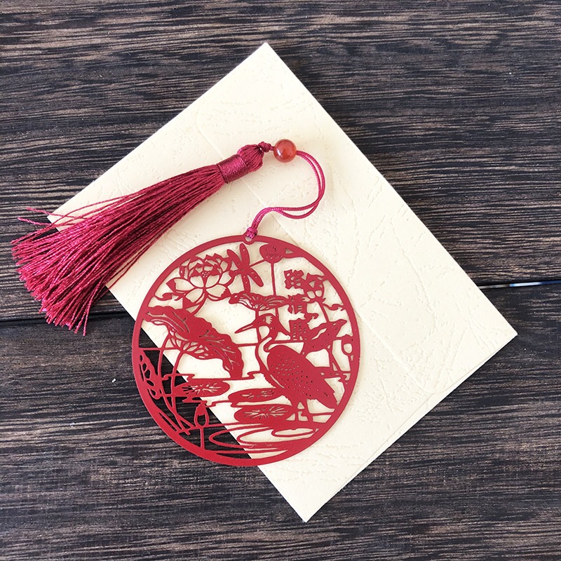 中國夢強國夢金屬書簽中國風國慶節愛國南湖紅船流蘇古典文創禮品-細節圖10