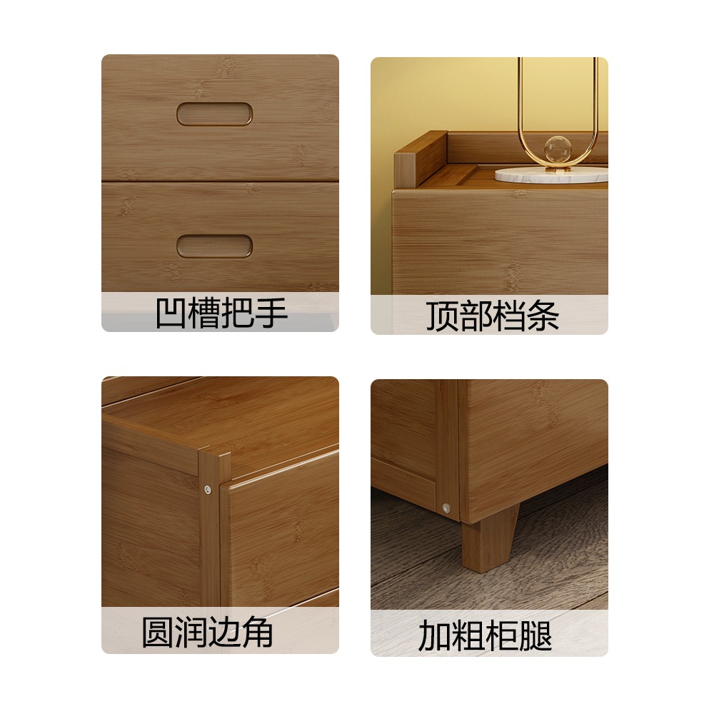 簡易牀頭櫃現代簡約臥室置物架家用家用小型牀邊小尺寸儲物收納櫃-細節圖4