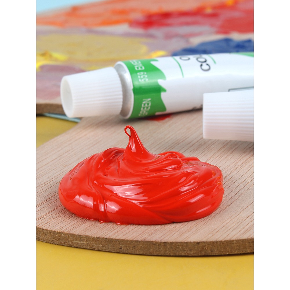 圖繪通油畫顏料套裝初學者6色24色60ml/12ml鋁管美術生專用油彩油墨材料成人兒童-細節圖3