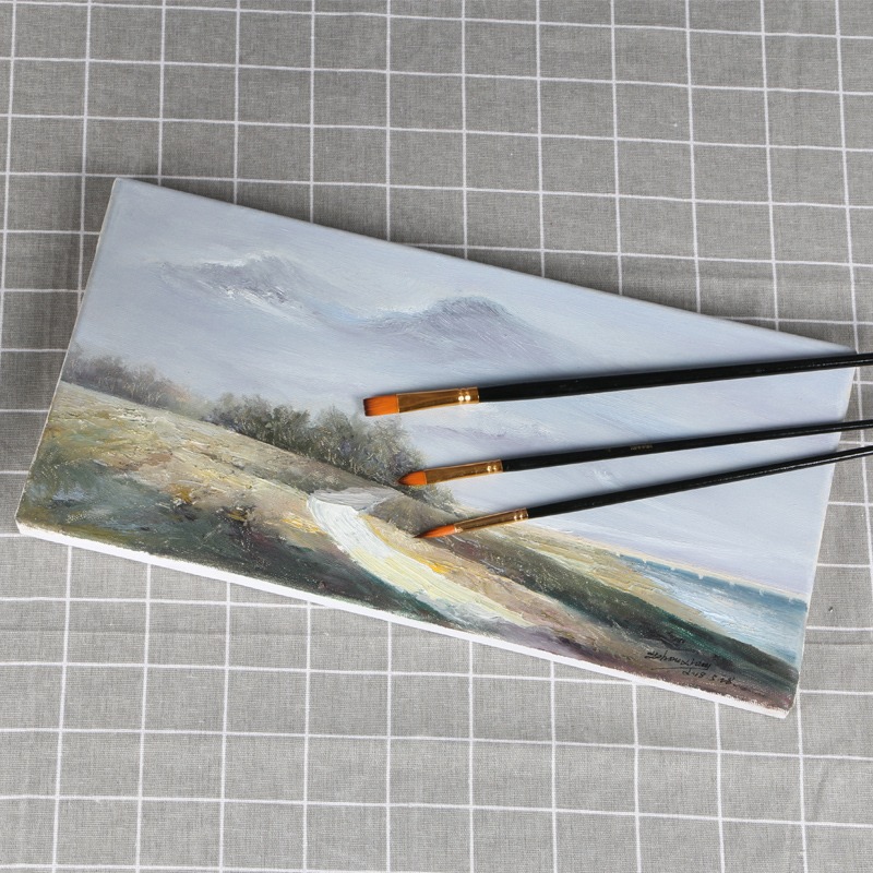 圖繪通油畫筆高檔帆布包套裝專業美術高考水粉水彩丙烯尼龍毛油畫框畫筆15支帶包油畫筆畫室練習繪畫套裝-細節圖4