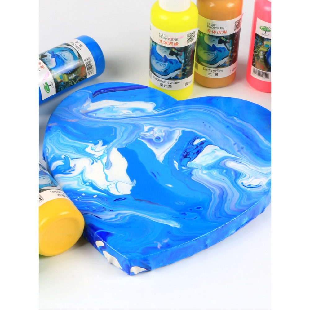 圖繪通流體顏料液態丙烯顏料流動顏料細胞效果塗鴉裝飾抖音同款顏料解壓神器DIY防水幻彩丙烯畫框創意顏料-細節圖2