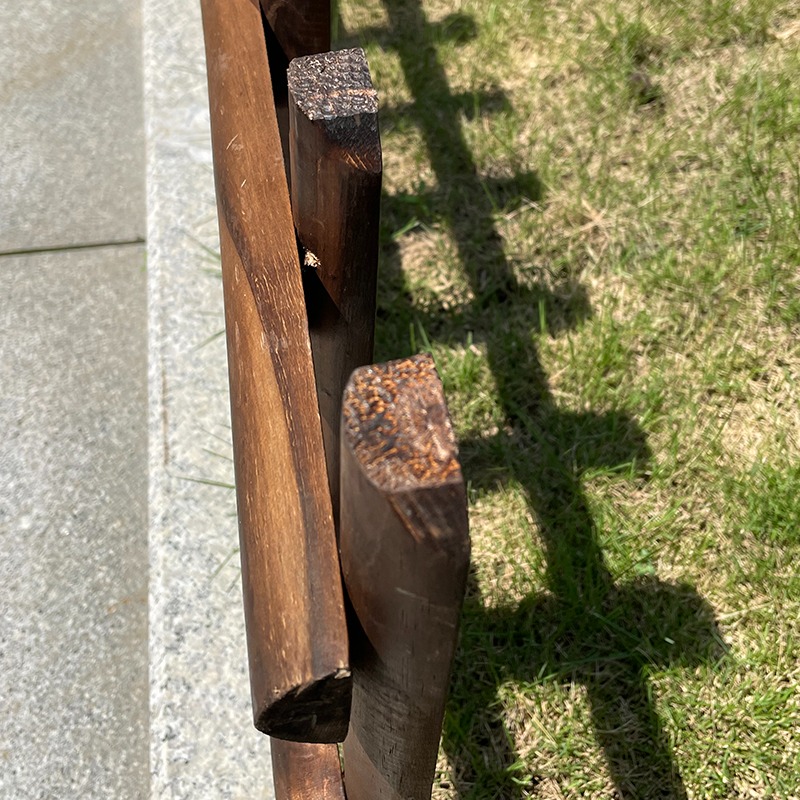 碳化防腐木柵欄花園圍欄戶外庭院草坪護欄室外景觀裝飾花壇小籬笆-細節圖4