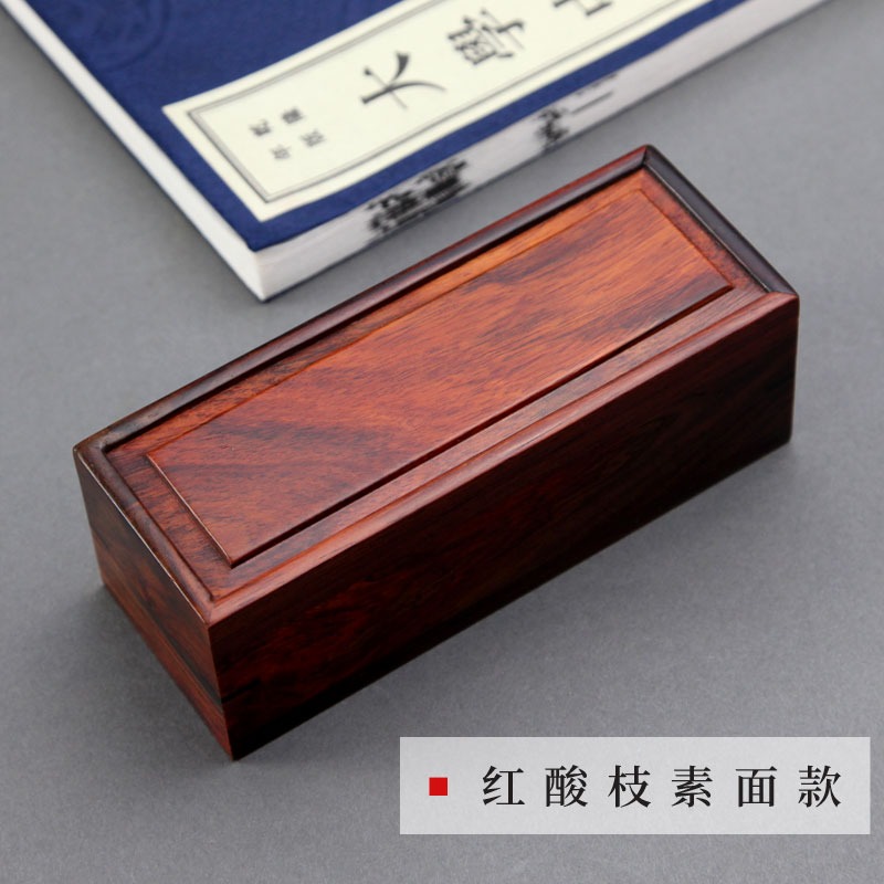 紅木機關盒子實木中式印章盒首飾盒收納盒絨布珠寶盒復古飾品盒子-細節圖7