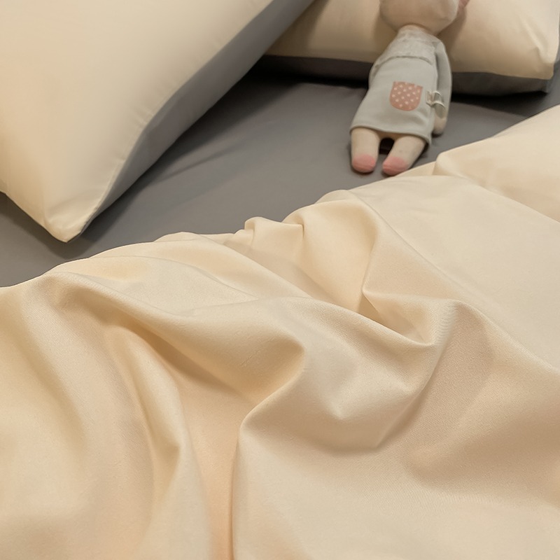 南極人水洗棉四件套四季牀上用品牀單被套牀笠學生宿舍單人三件套-細節圖4