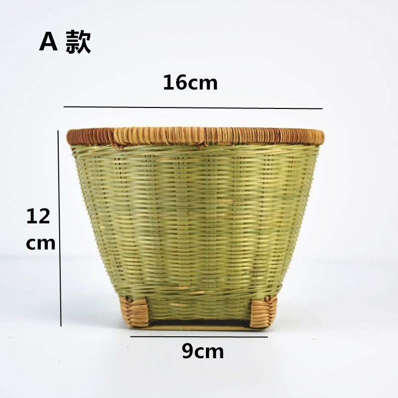 竹製品純手工竹編收納籃竹籮筐家用小竹簍桌面創意零食雜物收納筐-細節圖6