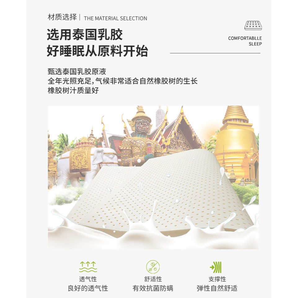 抗菌乳膠牀墊軟墊家用海綿墊榻榻米遮蓋墊被褥子學生宿舍單人專用-細節圖8