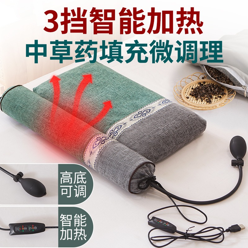 南極人蕎麥頸椎枕頭護頸椎助睡眠睡覺專用決明子艾草圓帶枕套整頭-細節圖4