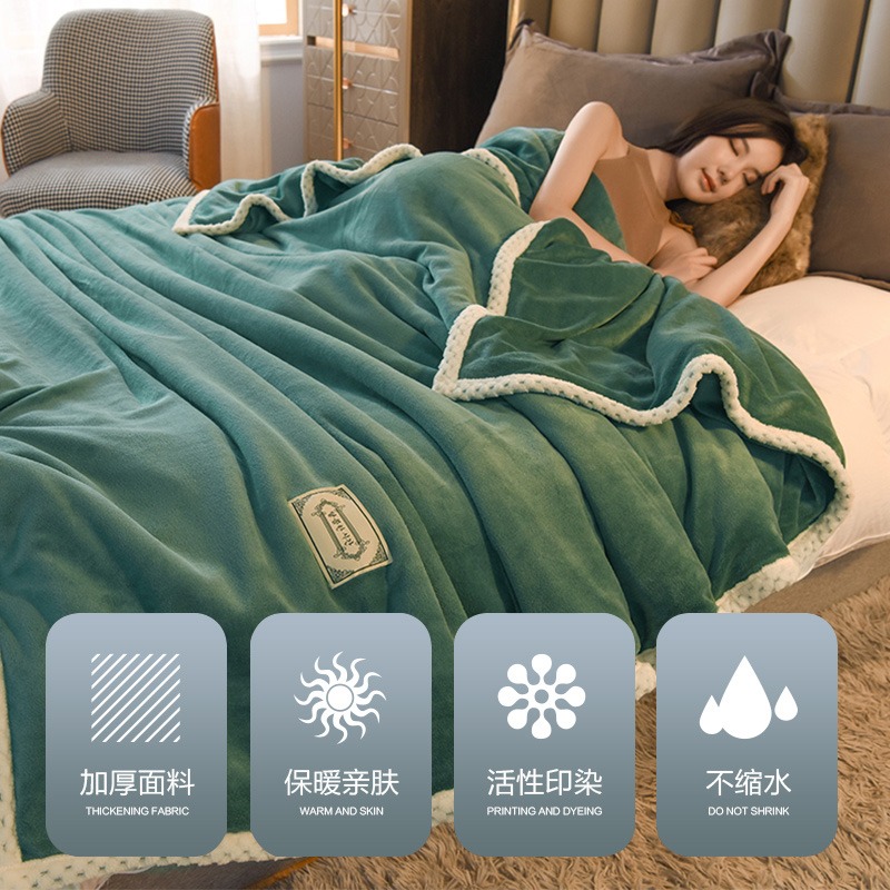 南極人法蘭絨毛毯鋪牀單沙發蓋毯子單雙人薄珊瑚絨被子午睡空調毯-細節圖4