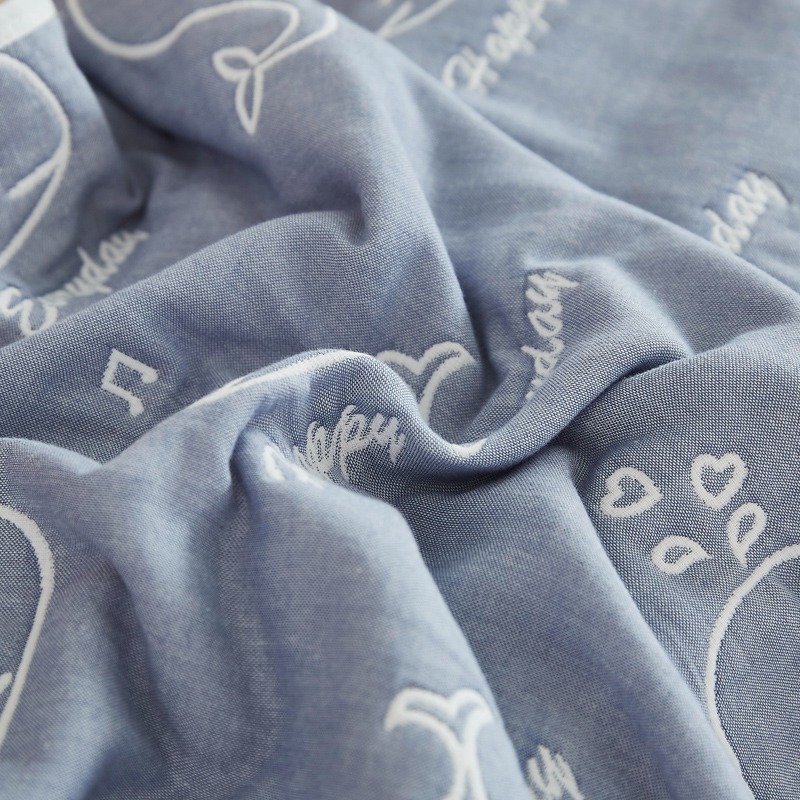 南極人雙人枕巾長款純棉1.2m1.5米防滑不脫落全棉六層紗布超長1.8-細節圖5