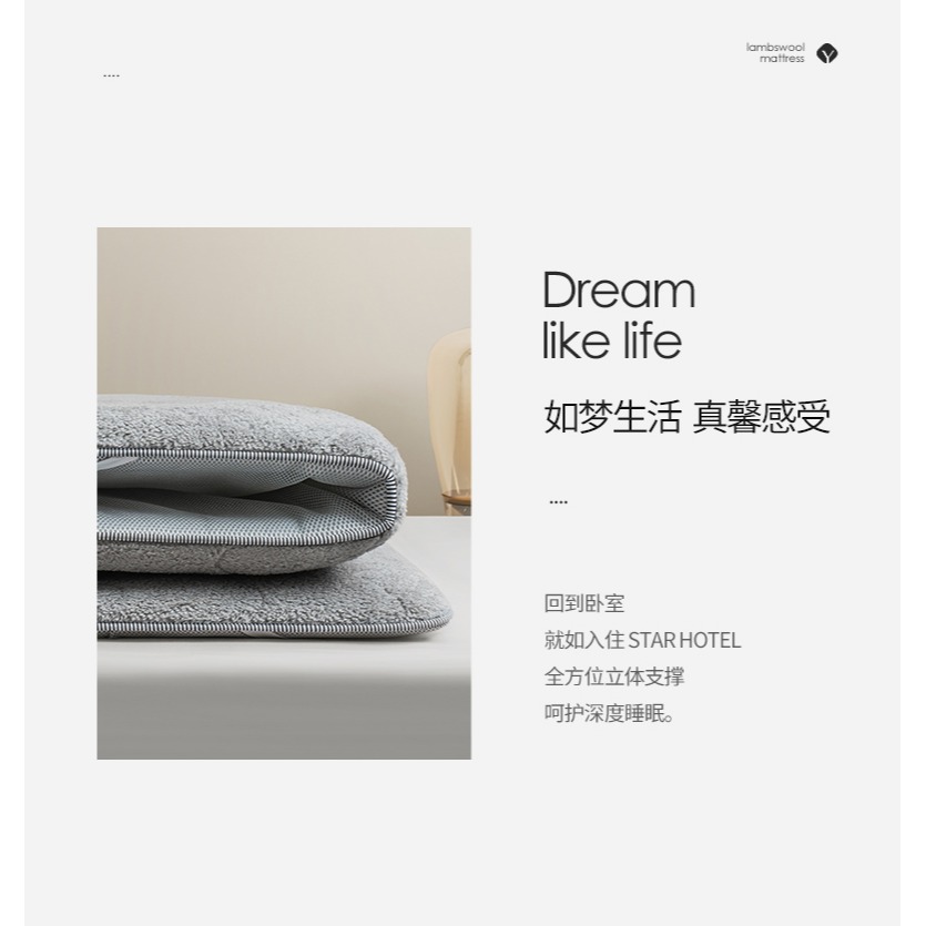 南極人羊羔絨牀墊軟墊褥子家用冬季加厚保暖榻榻米冬天法蘭絨墊子-細節圖8