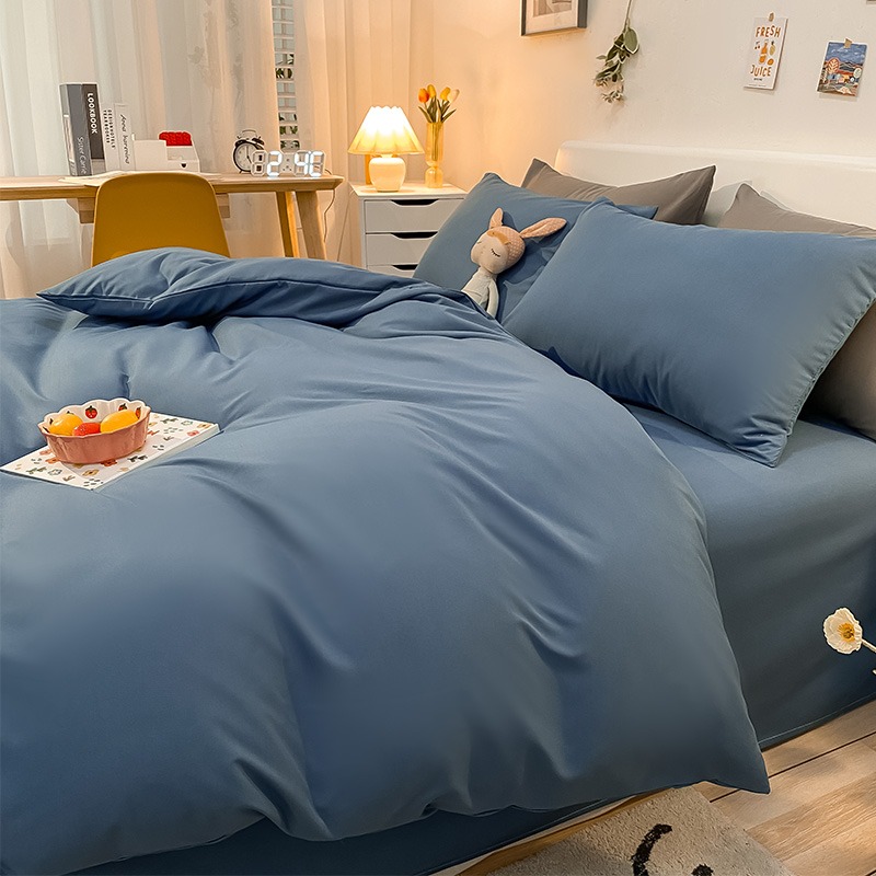 南極人水洗棉四件套牀單被套春秋款宿舍夏季裸睡牀品牀上三件套4-細節圖3