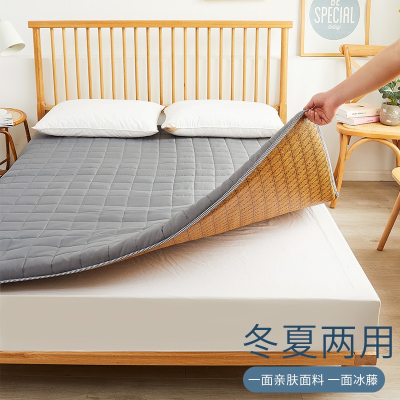 涼席牀墊兩用榻榻米牀墊子學生宿舍單人薄款軟墊租房專用褥子雙人-細節圖4