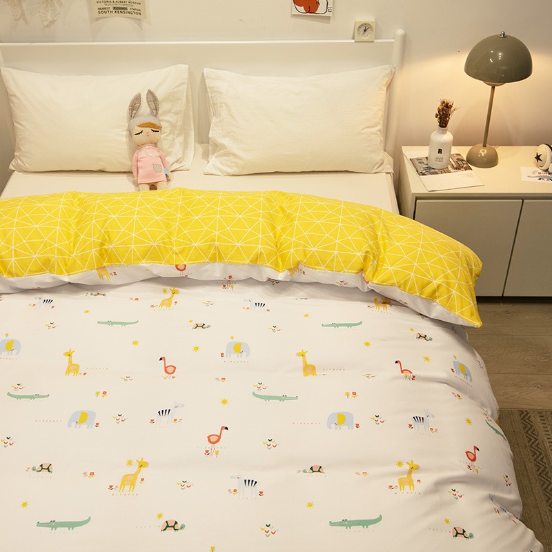 全棉被套單件150x200單人學生兒童100純棉1.5被罩200x230雙人被單-細節圖3