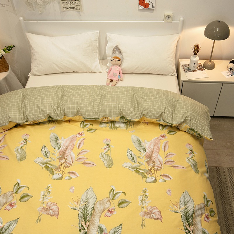 全棉被套單件150x200單人學生兒童100純棉1.5被罩200x230雙人被單-細節圖6