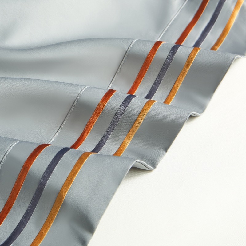 160支貢緞純棉牀單單件100全棉雙人牀純色枕套三件套春秋酒店被單-細節圖4