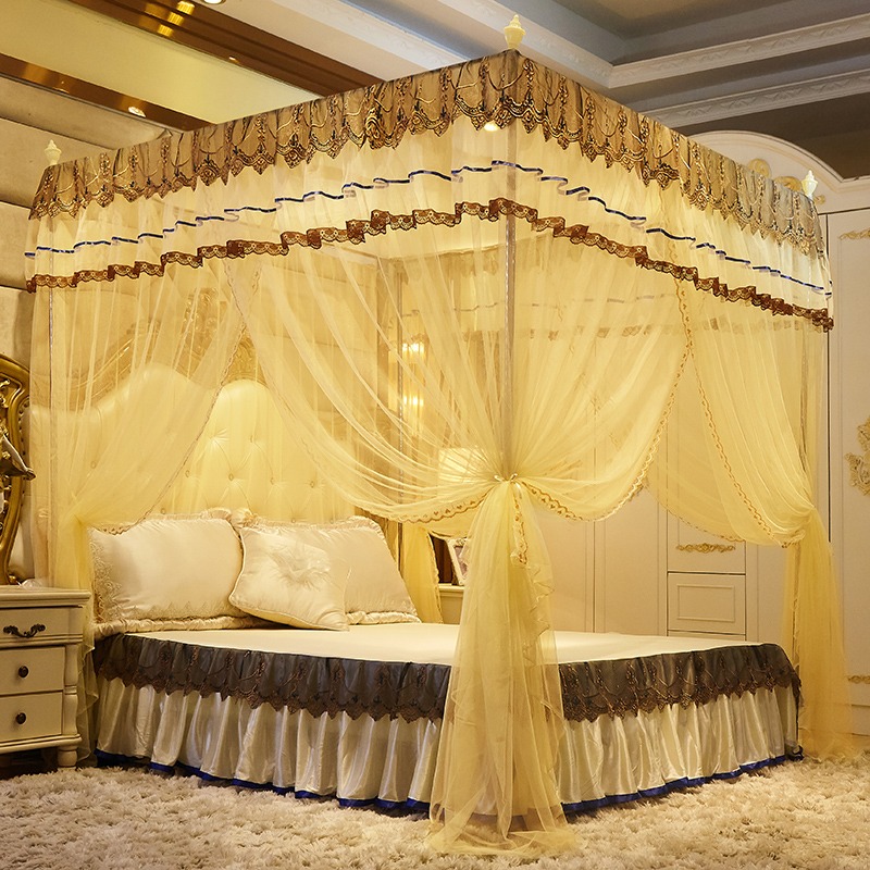 南極人新款落地蚊帳1.8m牀1.5米結婚家用公主風支架固定加密加厚2-細節圖3