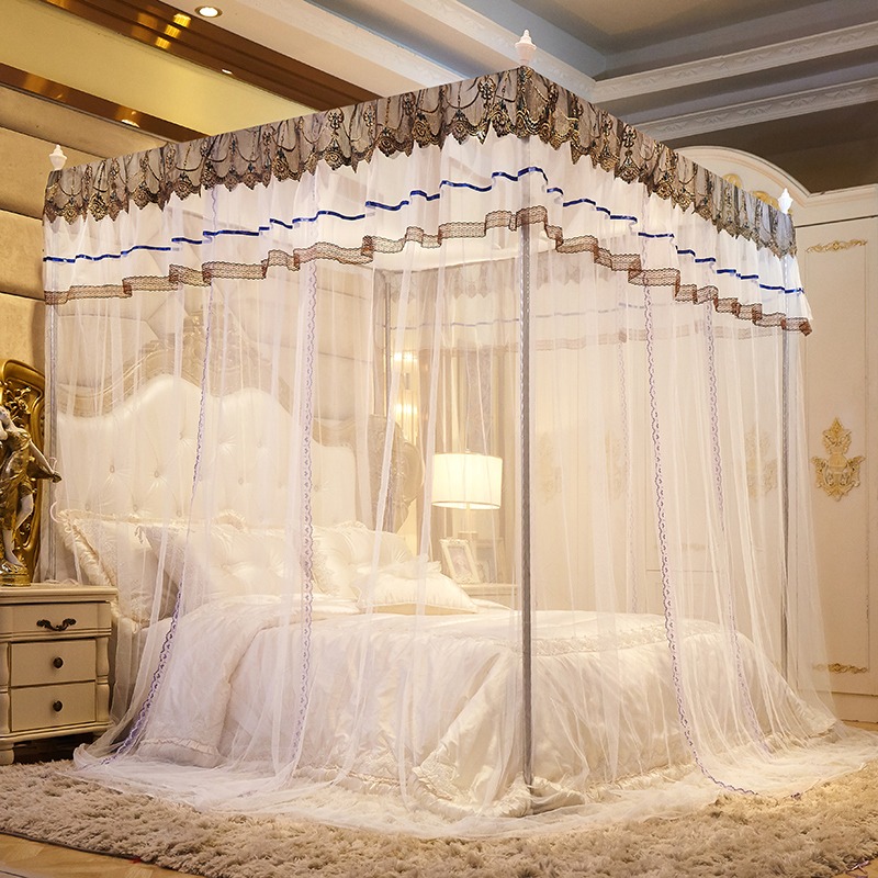 南極人新款落地蚊帳1.8m牀1.5米結婚家用公主風支架固定加密加厚2-細節圖7