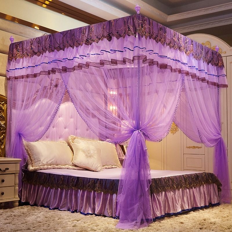 南極人新款落地蚊帳1.8m牀1.5米結婚家用公主風支架固定加密加厚2-細節圖8