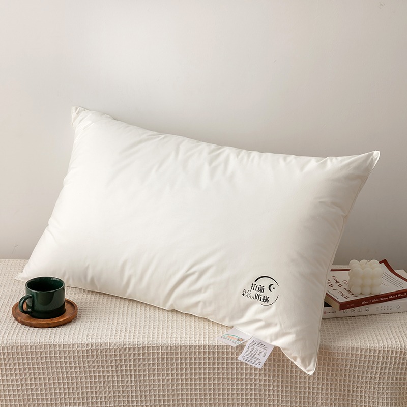 抗菌防?枕芯學生枕家用夏季枕頭可水洗全棉雙人護頸枕成人枕單只-細節圖2
