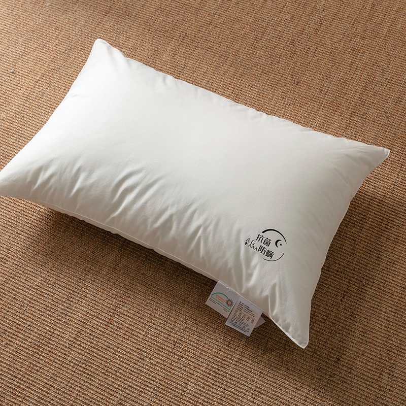 抗菌防?枕芯學生枕家用夏季枕頭可水洗全棉雙人護頸枕成人枕單只-細節圖3