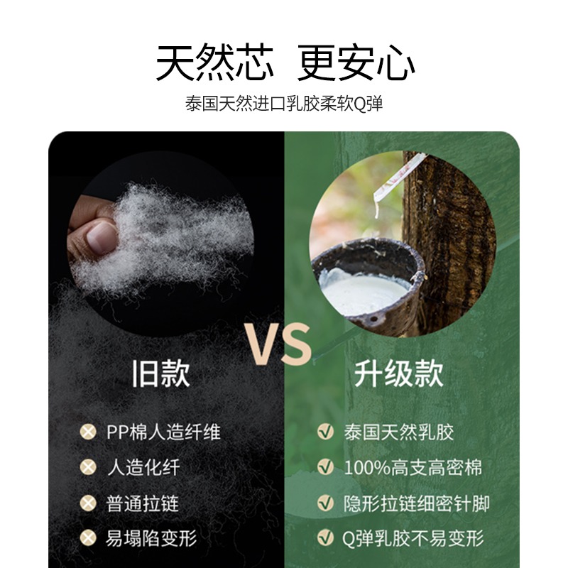 泰國乳膠圓柱頸椎枕圓枕頭護頸椎枕睡覺專用雙人長條圓形糖果枕頭-細節圖4