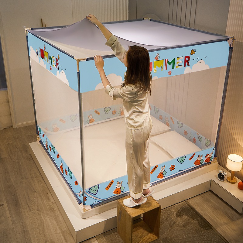 南極人坐牀蚊帳防塵頂遮光布家用 搭配蚊帳使用可擋灰 單拍不發！-細節圖5