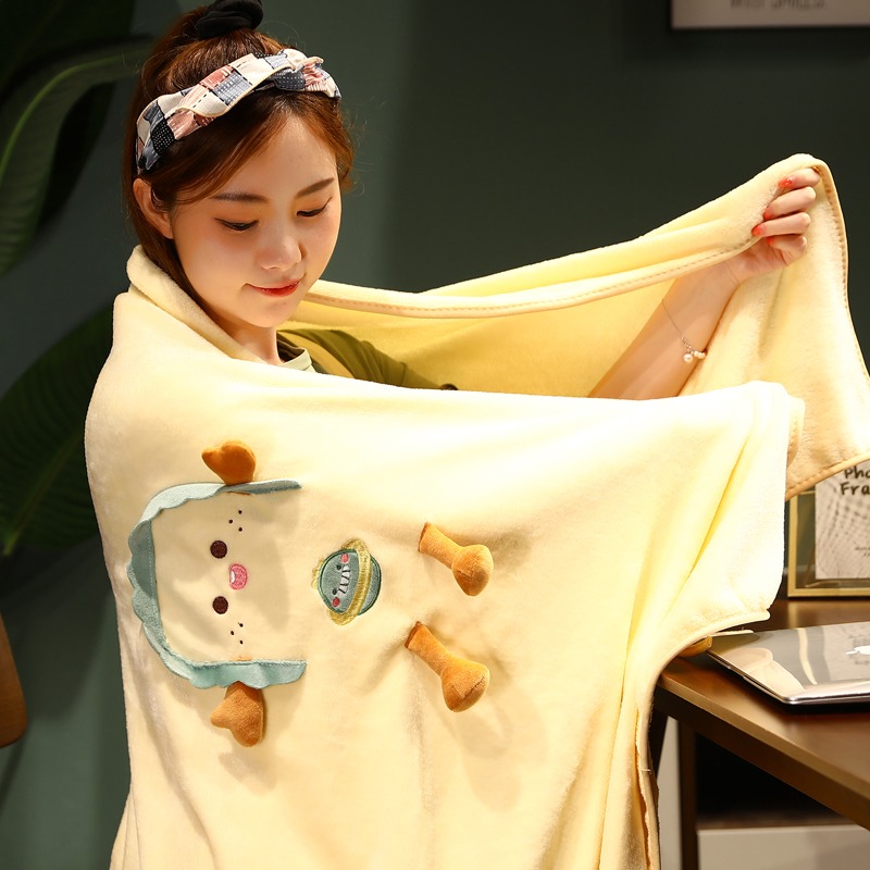 夏季小毯子辦公室空調小學生午睡薄款毛毯宿舍單人沙發用午休卷毯-細節圖4