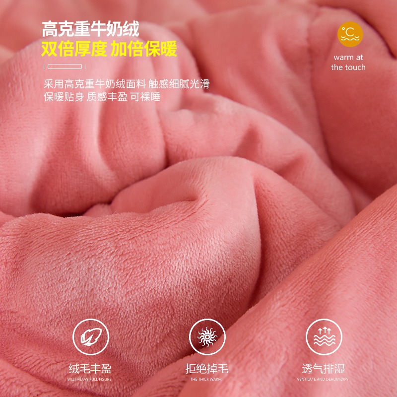 南極人毛毯三層加厚牛奶絨小毯子貝貝絨夾棉秋冬被子牀單宿舍蓋毯-細節圖3