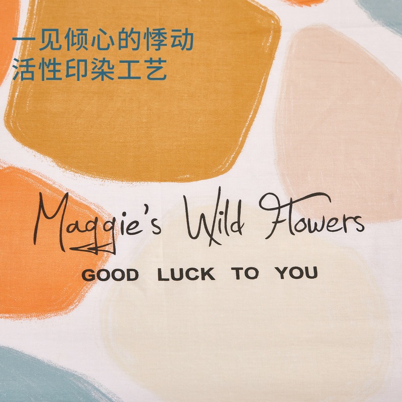 純棉四件套2021新款潮全棉100被套牀單春秋冬季牀上用品四季通用4-細節圖4