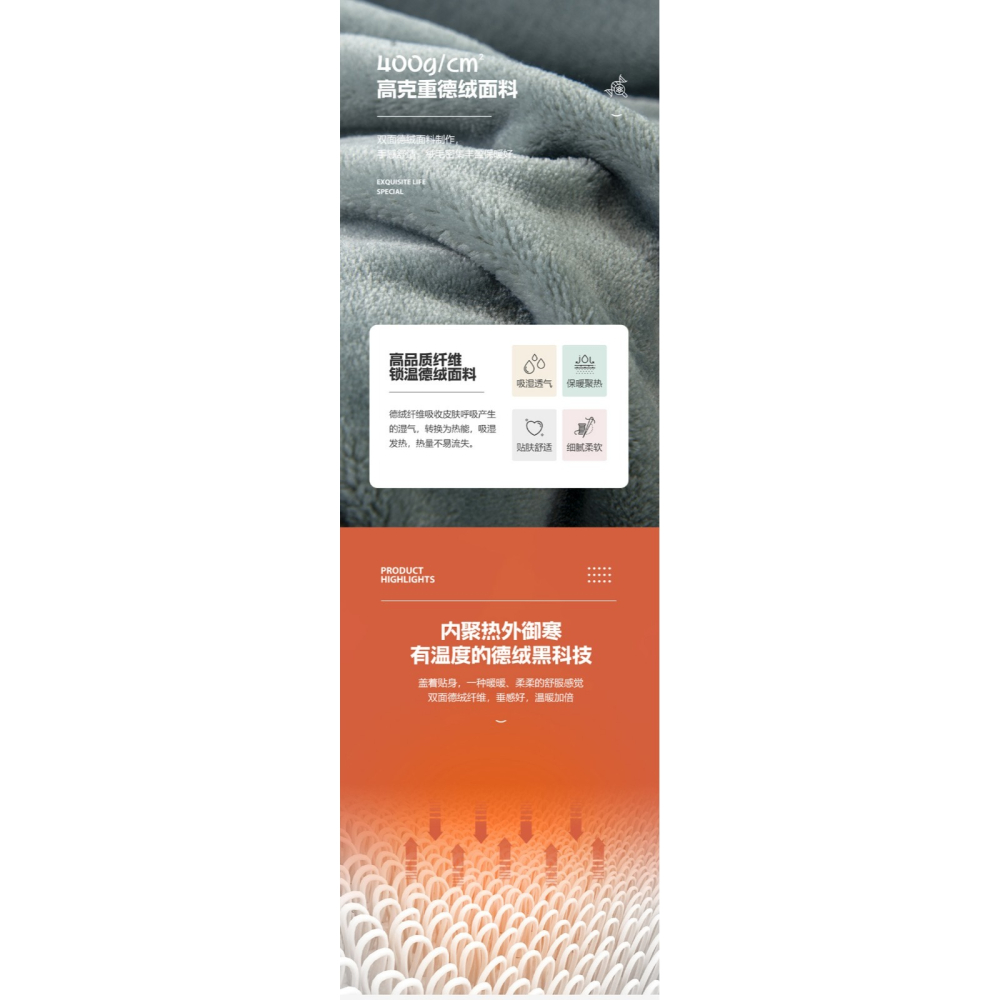 南極人A類德絨毛毯被冬季加厚辦公室午睡毯子沙發空調蓋毯毛巾被-細節圖9